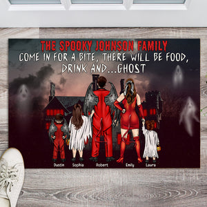 Personalized Horror Family Door Mat, Come In For A Bite - Doormat - GoDuckee