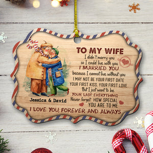 I Didn't Marry You So I Could Live With You Personalized Medallion Acrylic Ornament, Gift For Couple - Ornament - GoDuckee