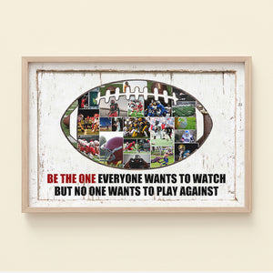 Football Player Custom Photo Personalized Canvas Poster - Poster & Canvas - GoDuckee