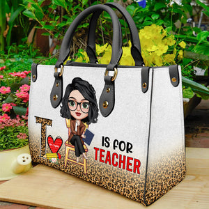 Teacher Boss Mascot, Personalized Leather Bag, Gift for Teachers - Leather Bag - GoDuckee