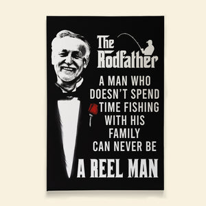 Personalized Fishing Dad Canvas Print - The Rodfather - Poster & Canvas - GoDuckee