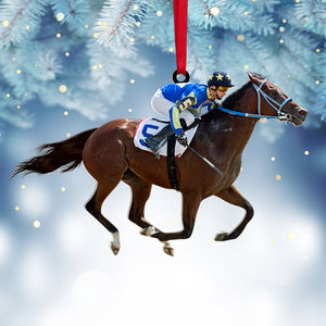 Custom Horse Photo Ornament, Christmas Tree Decor - Ornament - GoDuckee