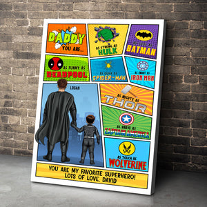 Daddy You Are My Favorite Personalized Canvas Print Gift For Dad - Poster & Canvas - GoDuckee