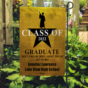 Personalized Graduation Flag, There's A Million of Things I Haven't Done - Flag - GoDuckee