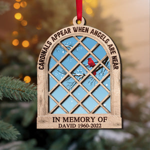 Cardinals Appear When Angels Are Near Personalized Heaven Ornament, Christmas Tree Decor - Ornament - GoDuckee