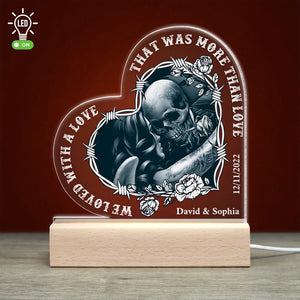 Couple A Love That More Than Love, Personalized 3D Led Light Wooden Base, Gift For Him - Led Night Light - GoDuckee