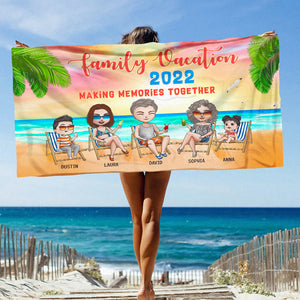 Making Memories Together, Beach Towel, Summer Gift for Family Members - Beach Towel - GoDuckee