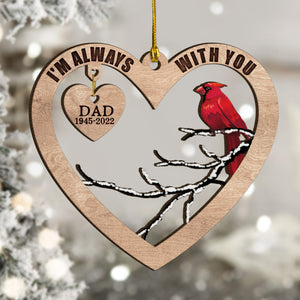 Heaven I'm Always With You Personalized Heaven Ornament, Memorial Gift - Ornament - GoDuckee