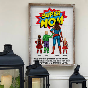 No One Can Beat Super Mom - Personalized Canvas Poster - Mother's Gift - Poster & Canvas - GoDuckee