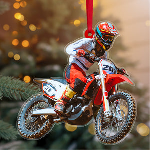 Custom Motocross Ornament, Christmas Tree Decor - Ornament - GoDuckee