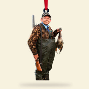 Custom Hunting Duck Photo Ornament, Christmas Tree Decor - Ornament - GoDuckee