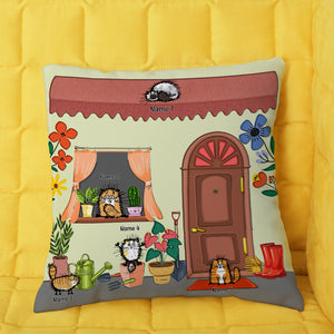 Personalized Gifts For Cat Lovers, Gardening and Cat Custom Pillow - Pillow - GoDuckee