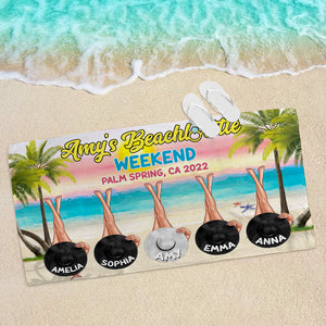Party Beachlorette Weekend - Personalized Beach Towel - Gifts For Best Friends, Salty Sisters, Besties - Beach Towel - GoDuckee