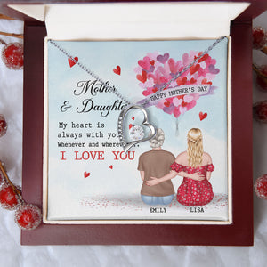 My Heart Is Always With You, Personalized Necklace, Gift For Mom, Mother's Day Gift - Jewelry - GoDuckee