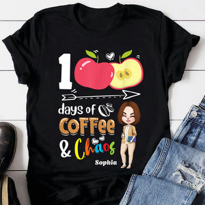 100 Days Of Coffee & Chaos, Teacher's Day T-shirt Hoodie Sweatshirt - Shirts - GoDuckee