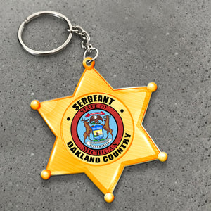 Custom State Seal, Police Badge Car Ornament & Keychain - Ornament - GoDuckee