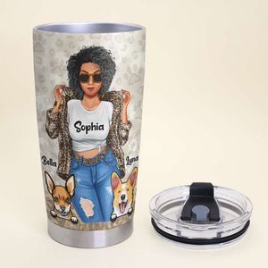 I'm Not A Mama Bear, Happy Mother's Day, Mama With Dogs Personalized Tumbler, Gift For Mom Gift For Puppy - Tumbler Cup - GoDuckee