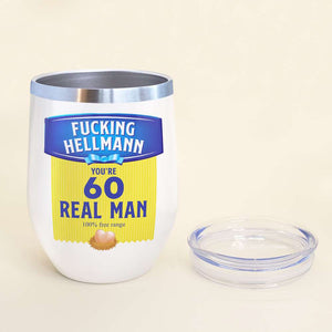 Drinking Old Man - Personalized Birthyear Wine Tumbler - Fuckking Hellmann, You're Real Man - Wine Tumbler - GoDuckee