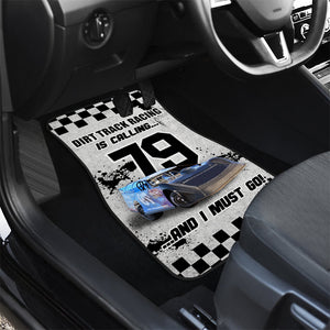 Dirt Track Racing Is Calling And I Must Go There Personalized Dirt Track Racing Car Mats, Gift For Racer - Doormat - GoDuckee