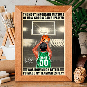 The Most Important Measure of How Good A Game I Played, Personalized Canvas Print for Basketball Players - Poster & Canvas - GoDuckee