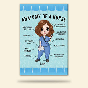Anatomy Of A Nurse Girl Dolls Personalized Wall Art Fol9-Vd2 - Poster & Canvas - GoDuckee