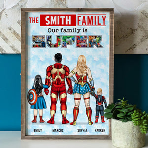 Our Family Is Super - Personalized Canvas Poster - Gifts For Father, Mother - Poster & Canvas - GoDuckee