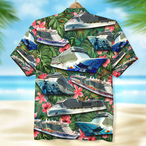 Cruising Hawaiian Shirt - Seamless Boat Pattern - Hawaiian Shirts - GoDuckee