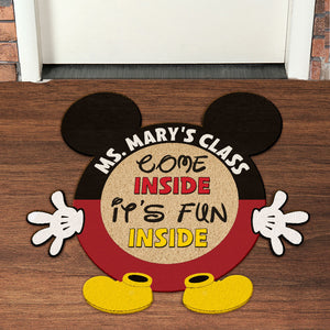 Come Inside It's Fun Inside, Personalized Doormat for Classroom - Doormat - GoDuckee