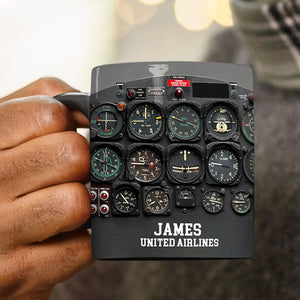 Personalized Aircraft Cockpit Mug, Gift For Airplane Lovers 1 (AP0402) - Coffee Mug - GoDuckee