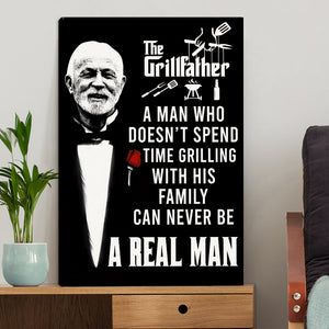 Personalized Grilling Dad Canvas Print - The Grillfather - Poster & Canvas - GoDuckee