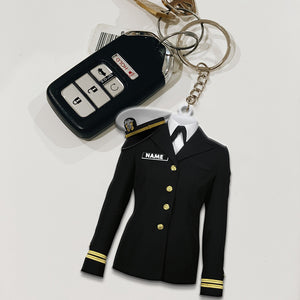 Military Uniform - Personalized Keychain - Military Gift - Keychains - GoDuckee