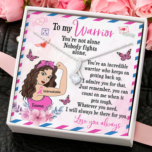 Breast Cancer Always Be There For You - Personalized Alluring Beauty Necklace - Gift for Her - Strong Girl - Jewelry - GoDuckee
