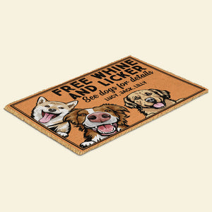 Free Whine And Licker, Personalized Dog Doormat - Doormat - GoDuckee