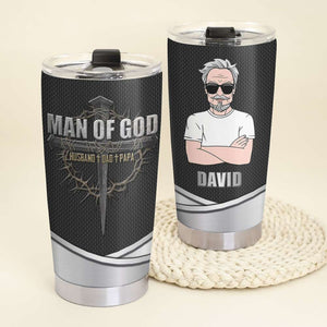 Personalized Man Tumbler - Jesus Man Of God - Tumbler Cup - GoDuckee