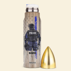 American By Birth Christian By Faith Police By Choice, Personalized Bullet Tumbler, Gifts for Police - Water Bottles - GoDuckee