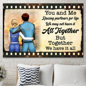 Personalized Racing Couple Poster - You and Me, Together We Have It - Film Frame - Poster & Canvas - GoDuckee