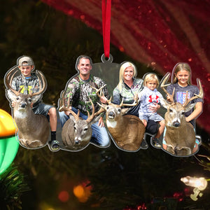 Custom Deer Hunting Photo Ornament, Christmas Tree Decor - Ornament - GoDuckee