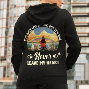 Rainbow Bridge Shirt - Personalized Pet Memorial Gift, Left My Life But Never Leave My Heart - Shirts - GoDuckee
