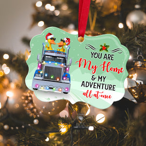 Together Forever Never Apart - Personalized Duck Christmas Ornament - Christmas Gift For Trucker Couple - Ornament - GoDuckee