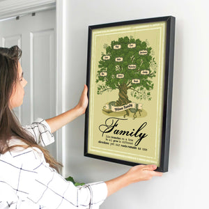 Family Like Branches On A Tree We All Grow In Different Directions Yet Our Roots Remain As One, Family Canvas Poster Gift - Poster & Canvas - GoDuckee