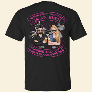 Behind Every Crazy Biker - Personalized Shirts - Gift For Couple - Shirts - GoDuckee