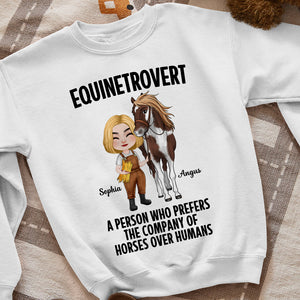 Equinetrovert, Personalized Shirt, Gift For Horse Lovers - Shirts - GoDuckee