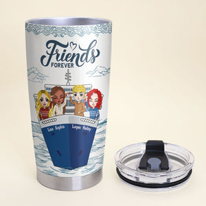 The Best Ship Is Friendship Personalized Cruising Friends Tumbler, Gift For Friends - Tumbler Cup - GoDuckee