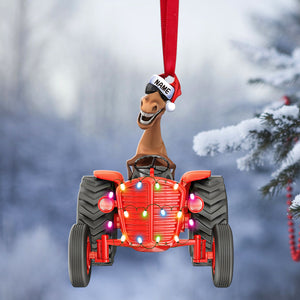 Tractor Duck - Personalized Christmas Ornament, Christmas Gift For Farmer - Ornament - GoDuckee