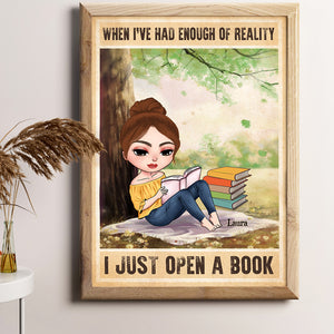 Personalized Reading Girl Poster - When I've Had Enough of Reality - Poster & Canvas - GoDuckee