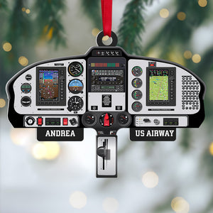 Personalized Aircraft Cockpit Ornament, Christmas Tree Decor - Ornament - GoDuckee