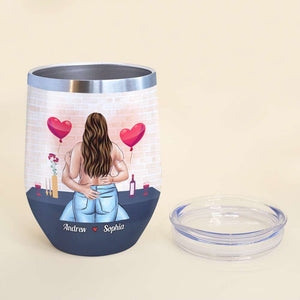 Roses Are Red Romance Isn't Dead Personalized Tumbler Cup, Couple Gift - Wine Tumbler - GoDuckee