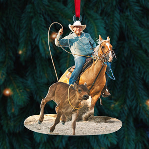 Custom Rodeo Photo Ornament, Christmas Tree Decor - Ornament - GoDuckee