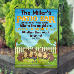 Personalized Gifts For Bear Family, Grilling Patio bar, Custom Flag - Flag - GoDuckee