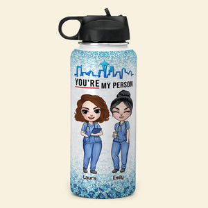 Personalized Nurse Bestie Water Bottle - He's Not The Sun - Water Bottles - GoDuckee